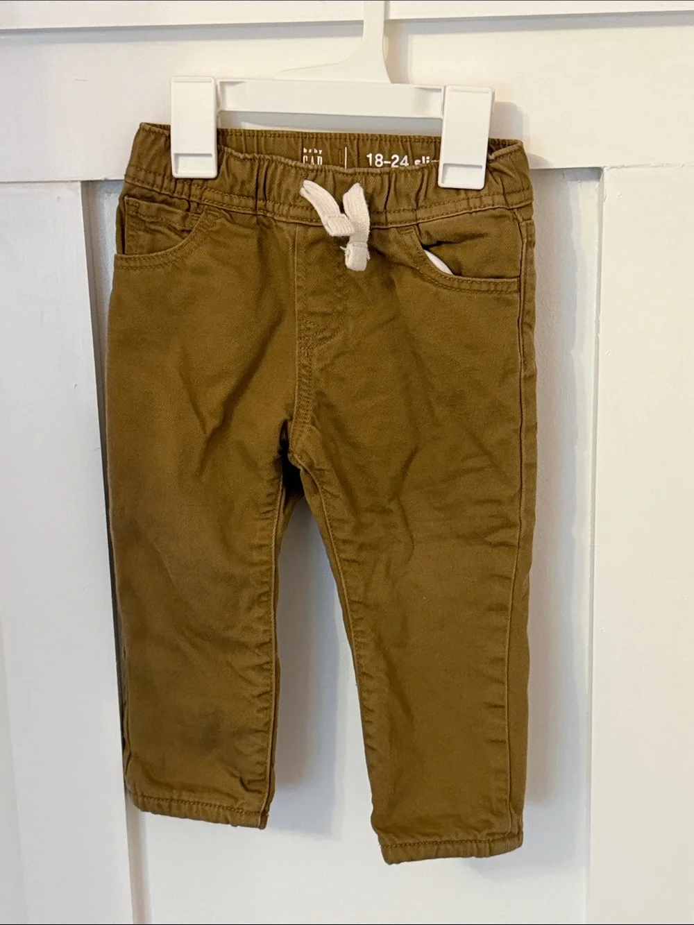 GAP Toddler Drawstring Khaki Waist Pants - fleece lined  C#2